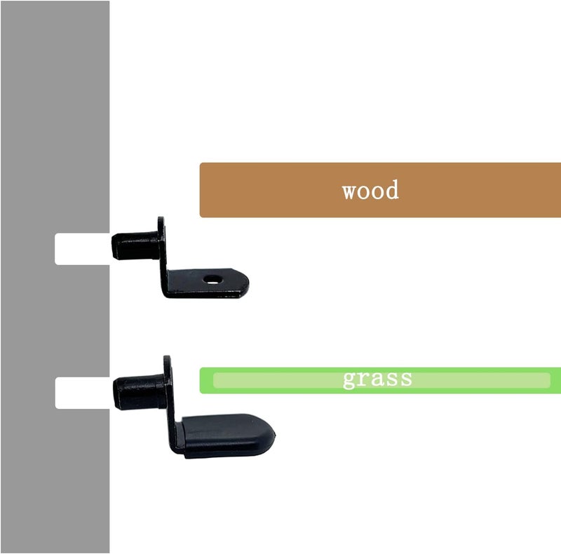 MYYZMY 80 Pcs L-Shaped Clips 1/4 Inch Shelf Support Pegs, Shelf pins with Rubber Sleeve for Shelf Bracket Pegs, Black - Image 3